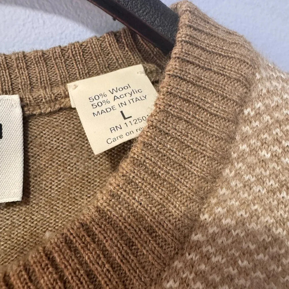Florance Tricot size Large ladies tan  coloured wool blend sweater‎ - Picture 4 of 4